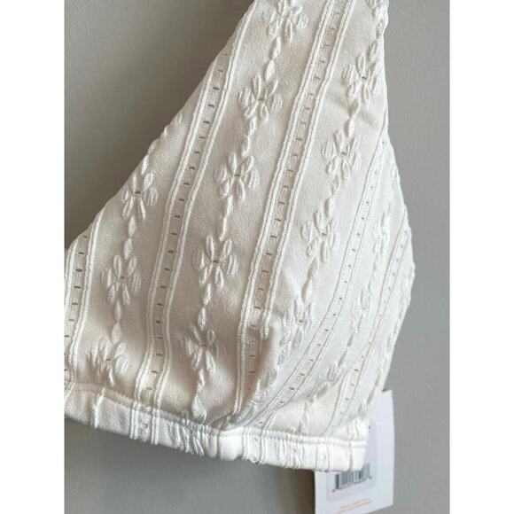 NWT Andie Swim The Belmar Top In Coconut Size L Cream - Picture 4 of 7